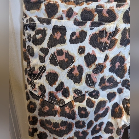 Mother Leopard "Looker" High Waist Cropped Skinny Jeans Size 26 - Picture 4 of 6